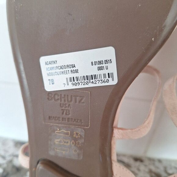 Schutz rosa pink suede sandals size 7B - Picture 8 of 8